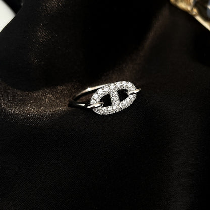 [⭐Spark]RONDE SMALL SILVER DIAMOND RING