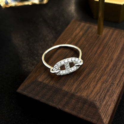 [⭐Spark]RONDE SMALL SILVER DIAMOND RING