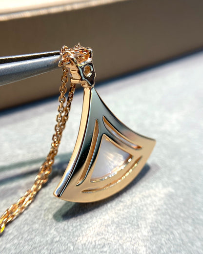 [⭐Spark]DREAM MOP DIAMOND PAVED PINK GOLD NECKLACE