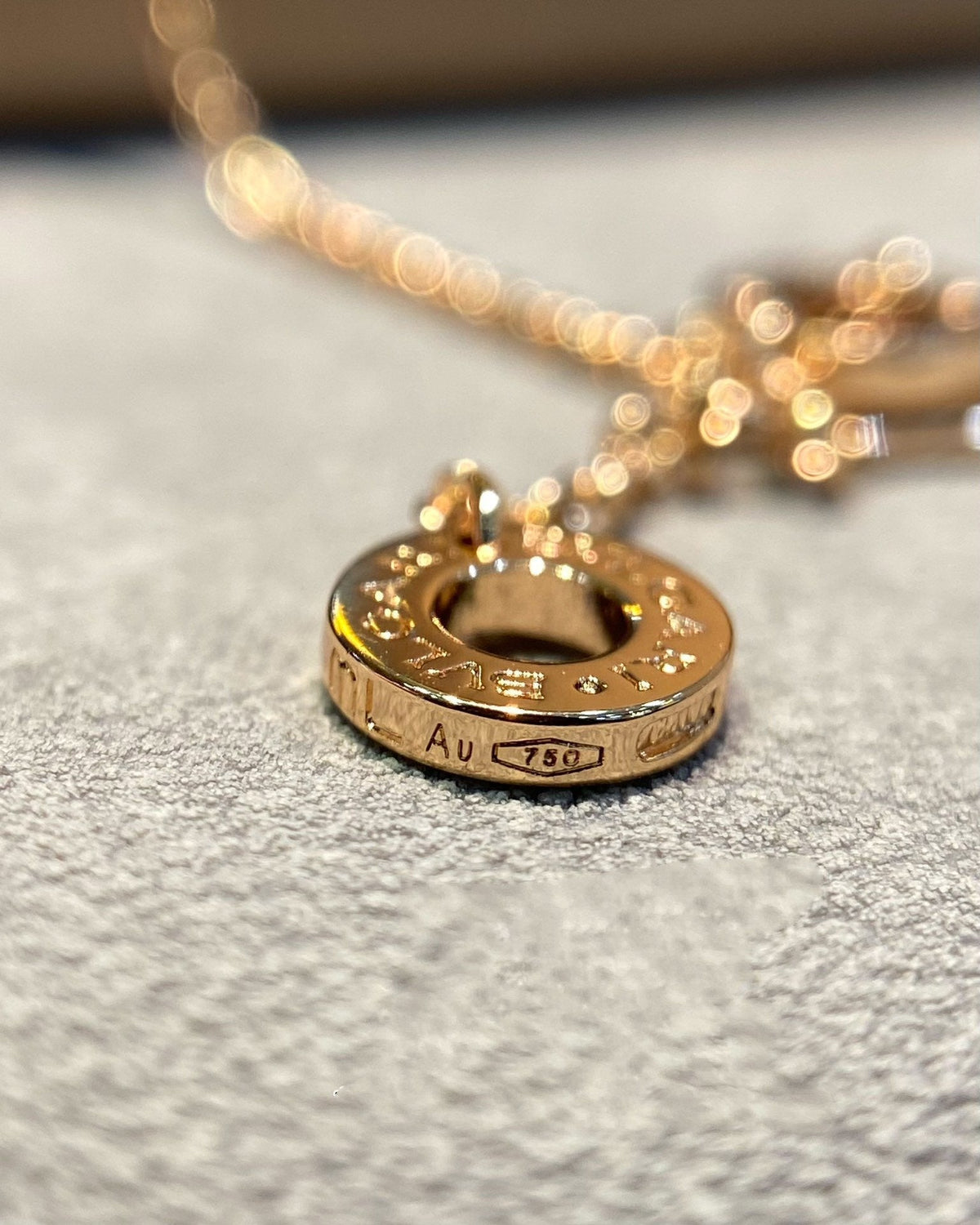 [⭐Spark]DREAM MOP DIAMOND PAVED PINK GOLD NECKLACE