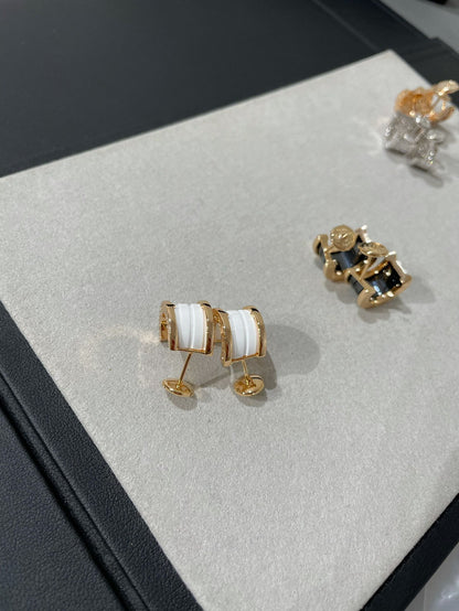 [⭐Spark]ZERO 1 PINK GOLD CERAMIC EARRINGS
