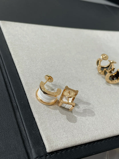 [⭐Spark]ZERO 1 PINK GOLD CERAMIC EARRINGS