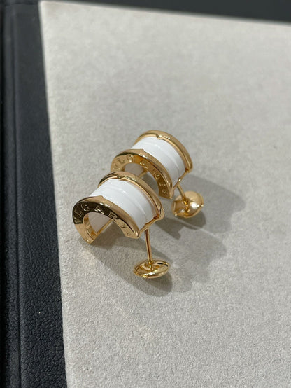 [⭐Spark]ZERO 1 PINK GOLD CERAMIC EARRINGS
