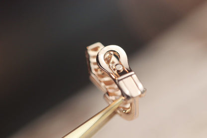 [⭐Spark]SERPENT PINK GOLD DIAMOND EARRINGS