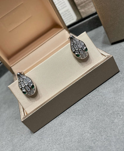 [⭐Spark]SERPENT DIAMOND STUD EARRINGS
