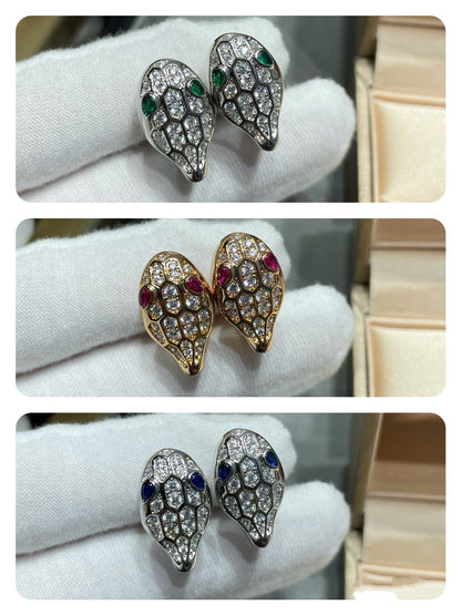 [⭐Spark]SERPENT DIAMOND STUD EARRINGS