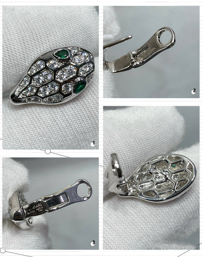 [⭐Spark]SERPENT DIAMOND STUD EARRINGS