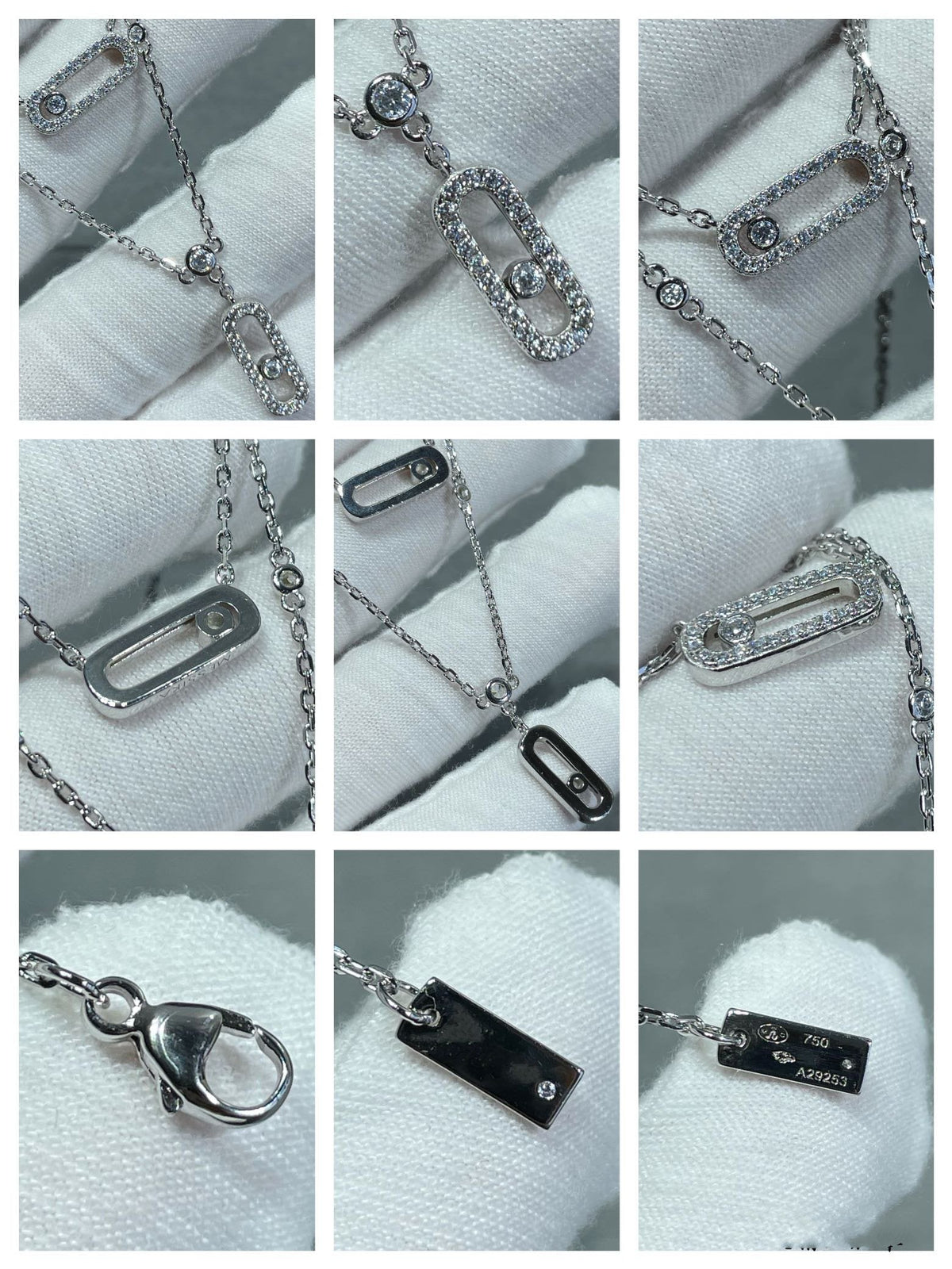 [⭐Spark]MOVE 2 ROW DIAMOND NECKLACE