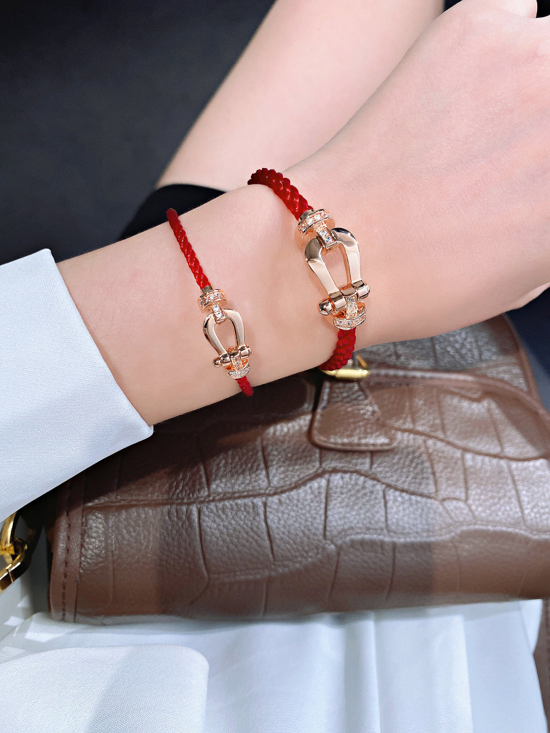 [⭐Spark]FORCE 10 HALF DIAMOND PINK GOLD RED CORDERI LARGE AND MEDIUM MODEL