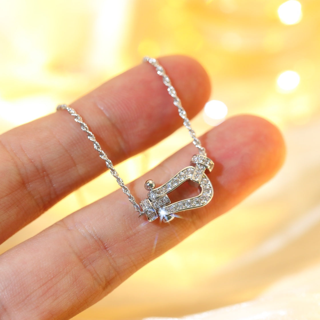 [⭐Spark]FORCE 10 DIAMOND SILVER NECKLACE MINI MODEL