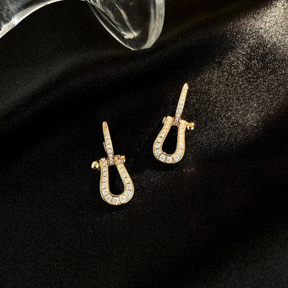 [⭐Spark]FORCE 10 FULL DIAMOND DROP EARRINGS MEDIUM MODEL