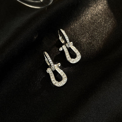 [⭐Spark]FORCE 10 FULL DIAMOND DROP EARRINGS MEDIUM MODEL