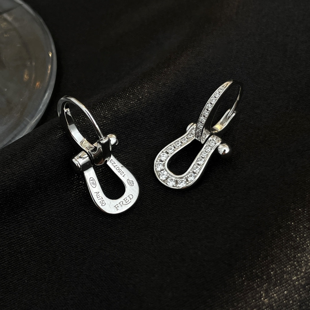 [⭐Spark]FORCE 10 FULL DIAMOND DROP EARRINGS MEDIUM MODEL