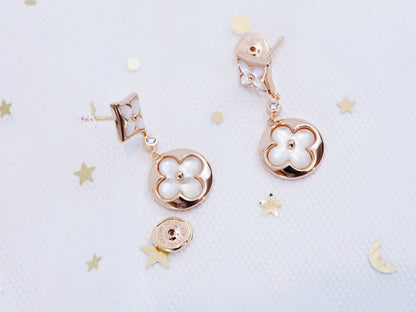 [⭐Spark]STAR AND SUN PINK GOLD MOP DROP EARRINGS