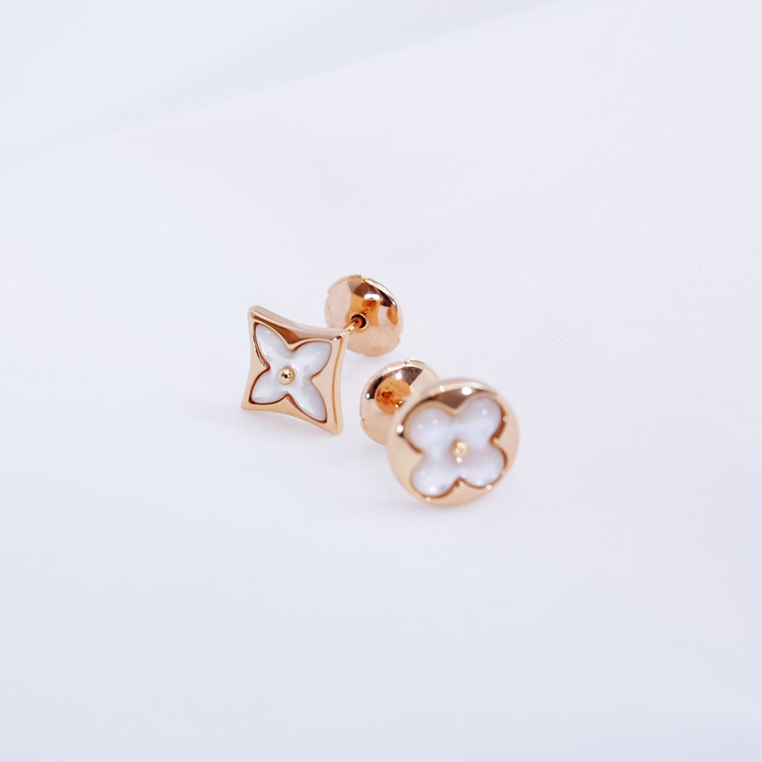 [⭐Spark]STAR AND SUN PINK GOLD MOP STUD EARRINGS