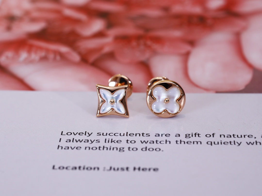 [⭐Spark]STAR AND SUN PINK GOLD MOP STUD EARRINGS