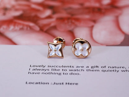 [⭐Spark]STAR AND SUN PINK GOLD MOP STUD EARRINGS