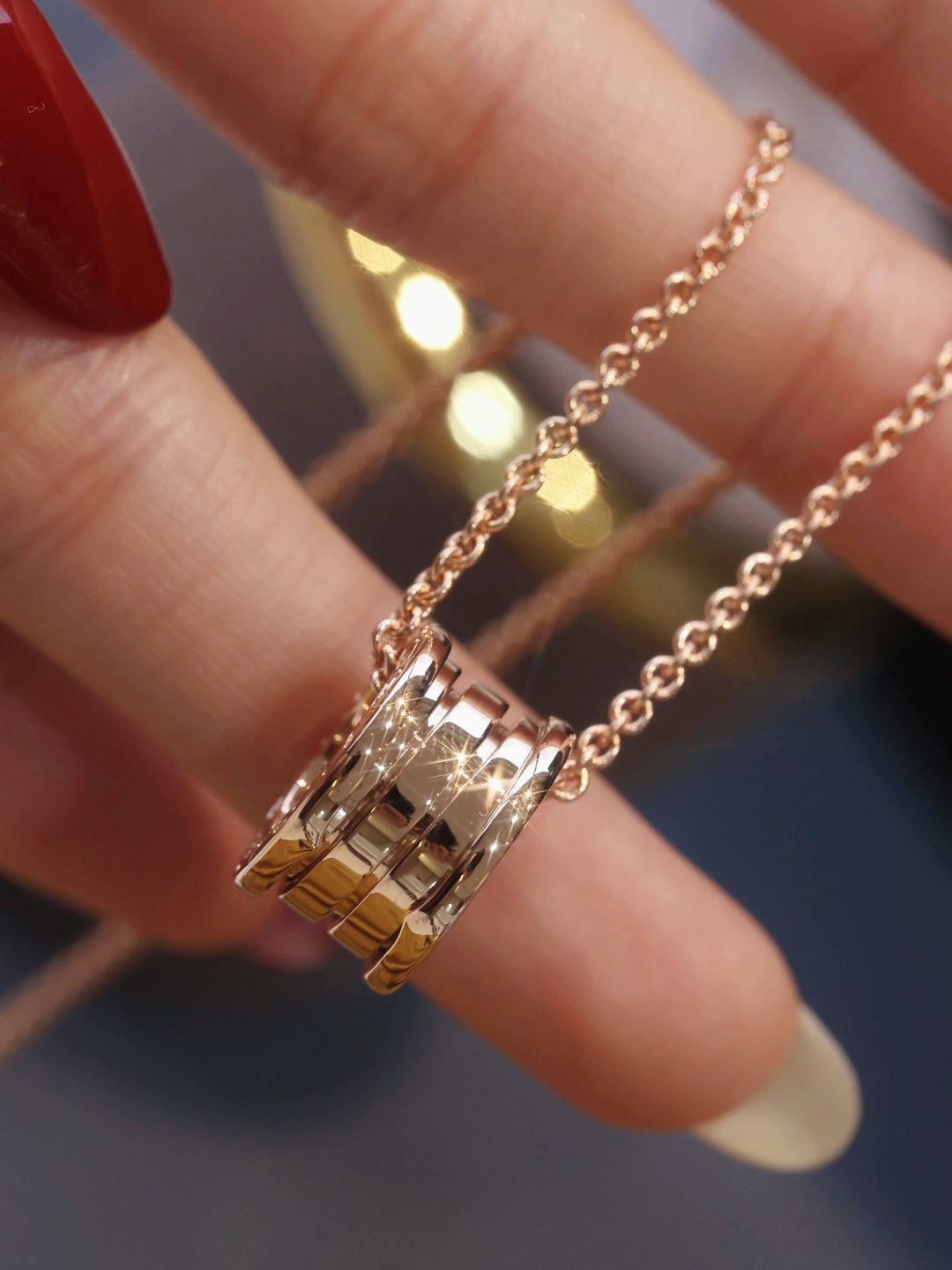 [⭐Spark]ZERO 1 PINK GOLD NECKLACE