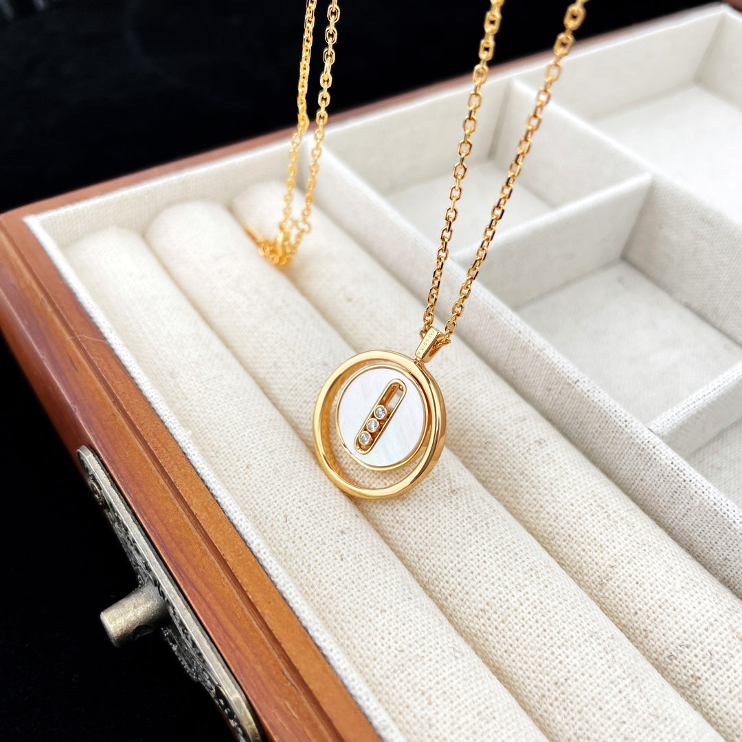 [⭐Spark]Demo MOVE MOP PINK GOLD NECKLACE