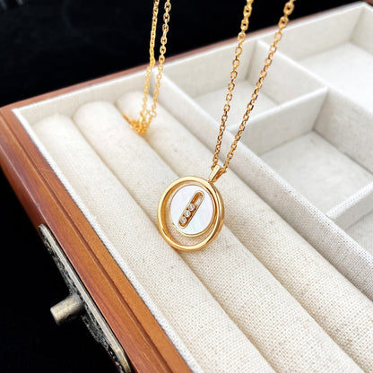 [⭐Spark]Demo MOVE MOP PINK GOLD NECKLACE