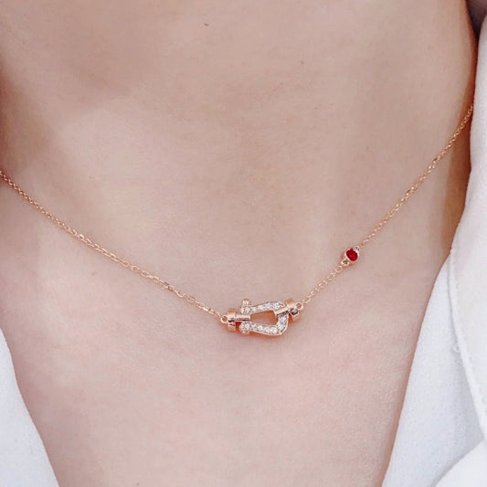 [⭐Spark]FORCE 10 DIAMOND PINK GOLD NECKLACE