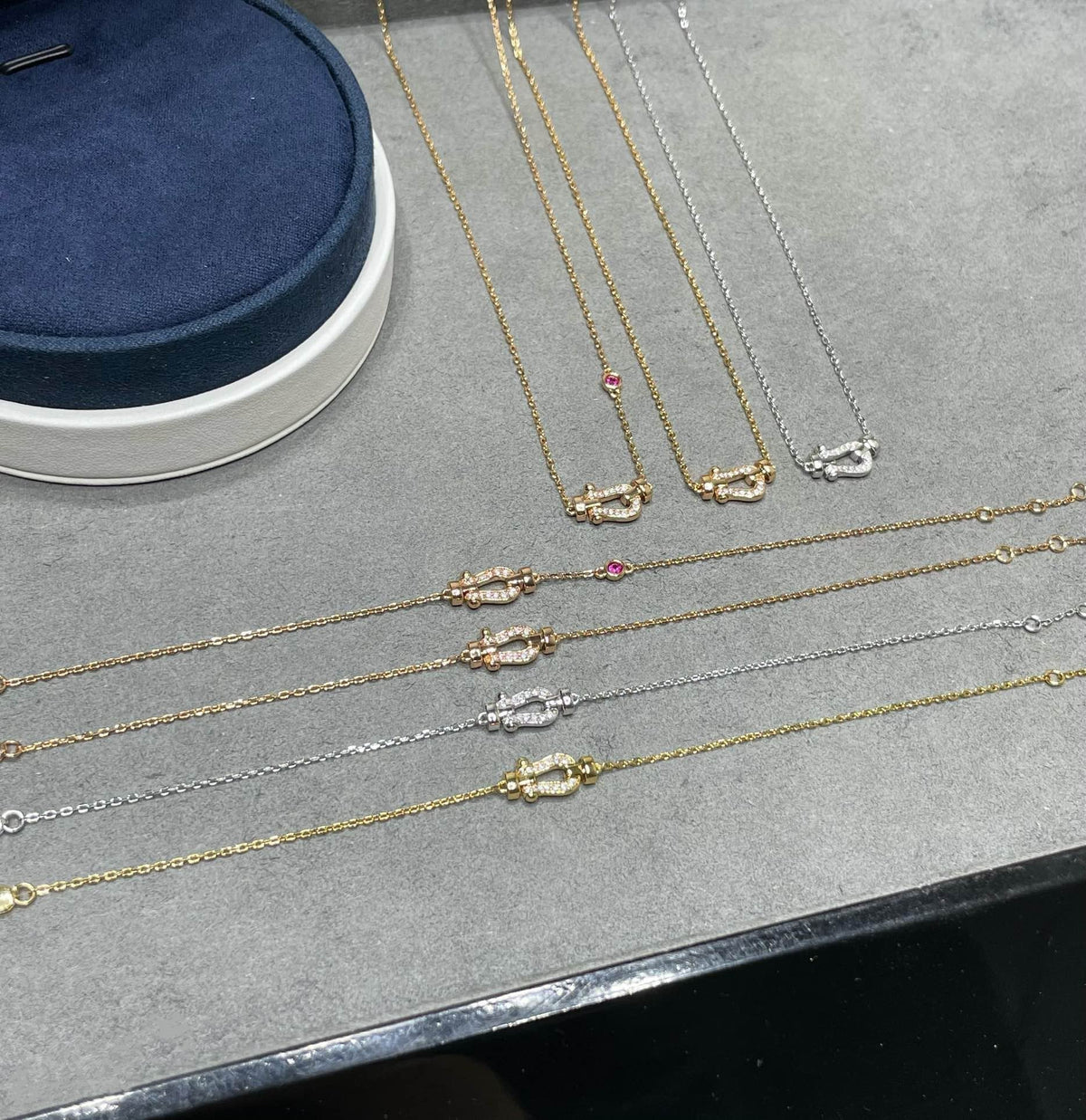 [⭐Spark]FORCE 10 DIAMOND PINK GOLD NECKLACE