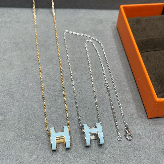 [⭐Spark]POP H SKY BLUE NECKLACE