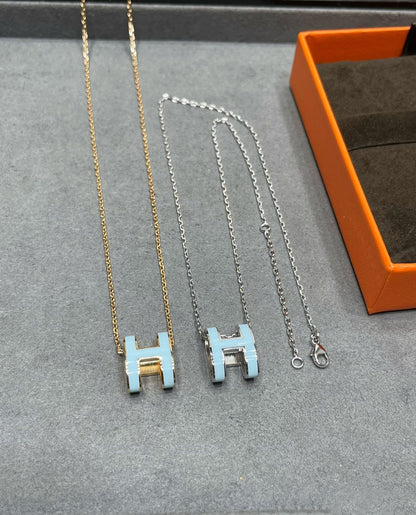 [⭐Spark]POP H SKY BLUE NECKLACE