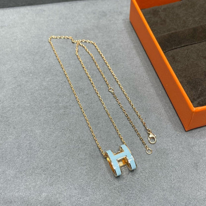 [⭐Spark]POP H SKY BLUE NECKLACE