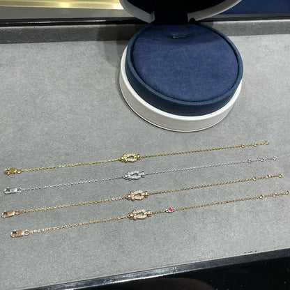 [⭐Spark]FORCE 10 DIAMOND CHAIN LINK PINK GOLD BRACELET