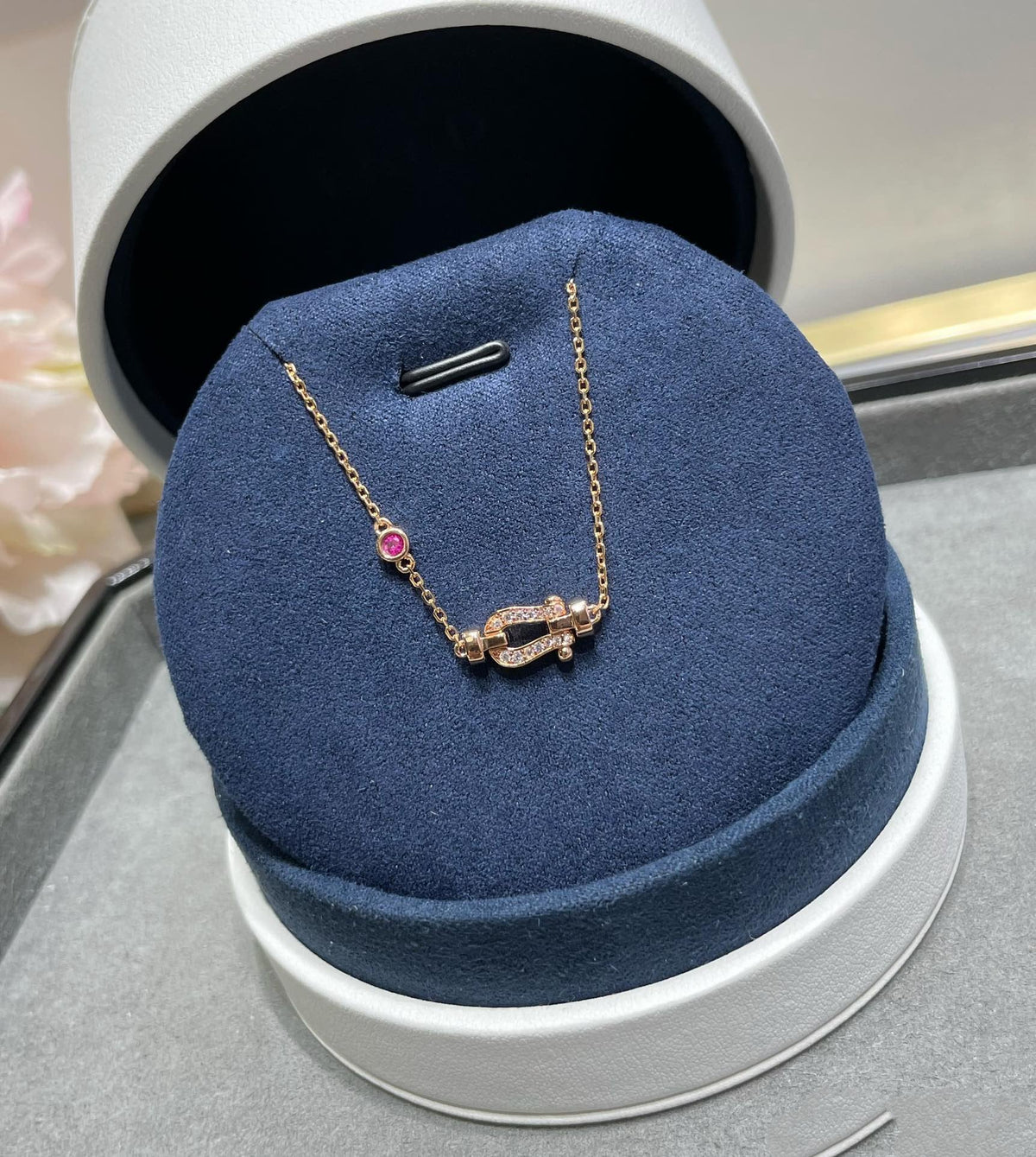 [⭐Spark]FORCE 10 DIAMOND CHAIN LINK PINK GOLD BRACELET