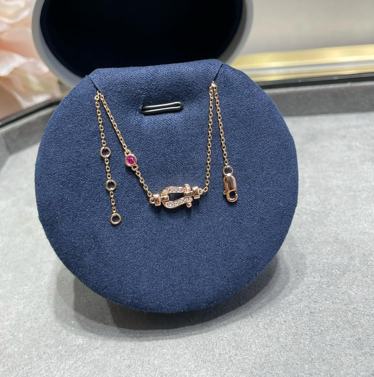 [⭐Spark]FORCE 10 DIAMOND CHAIN LINK PINK GOLD BRACELET