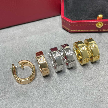 [⭐Spark]LOVE 5.5MM 1 DIAMOND EARRINGS