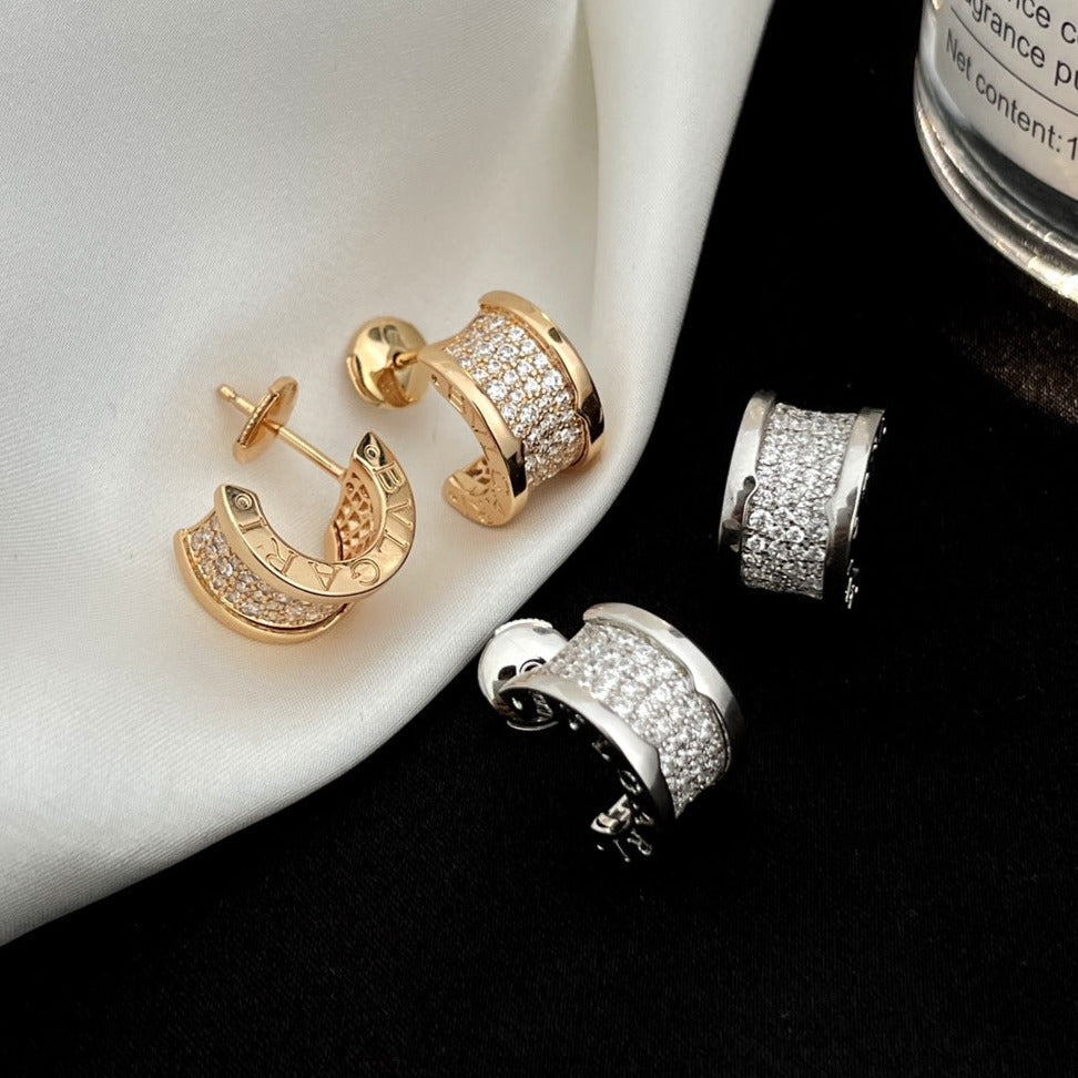 [⭐Spark]ZERO 1 DIAMOND PAVED EARRINGS