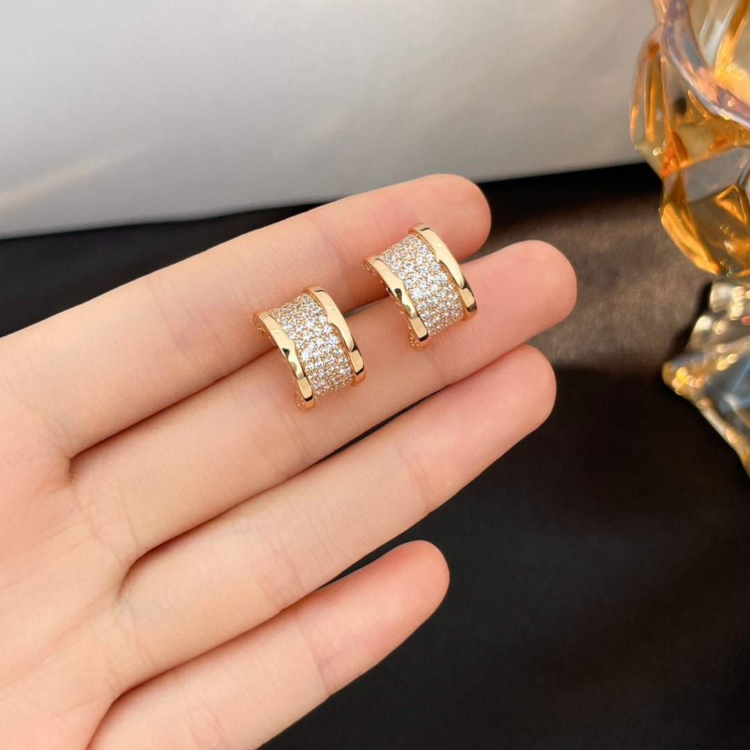 [⭐Spark]ZERO 1 DIAMOND PAVED EARRINGS