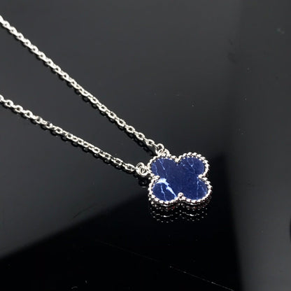 [⭐Spark]CLOVER PIETERSITE SILVER LONG NECKLACE