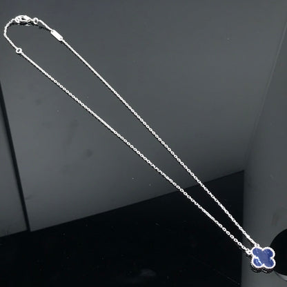 [⭐Spark]CLOVER PIETERSITE SILVER LONG NECKLACE