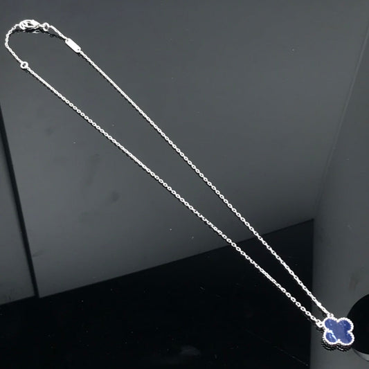 [⭐Spark]CLOVER PIETERSITE SILVER LONG NECKLACE