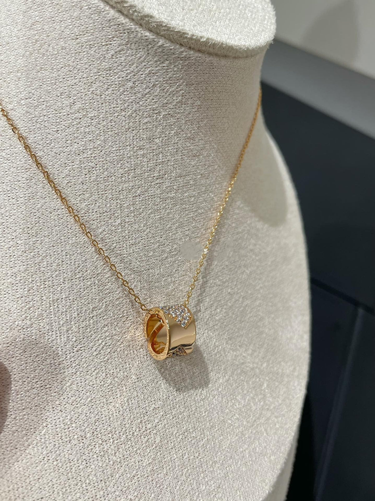 [⭐Spark]LIENS EVIDENCE DIAMOND PAVED NECKLACE