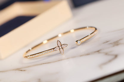 [⭐Spark]IDYLLE GOLD OPEN BRACELET DIAMOND PAVED