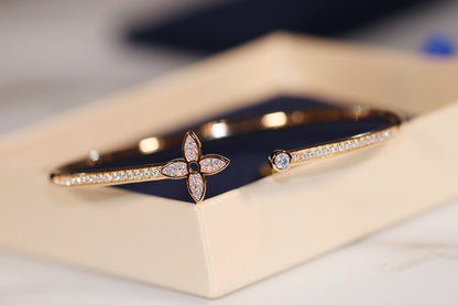 [⭐Spark]IDYLLE GOLD OPEN BRACELET DIAMOND PAVED