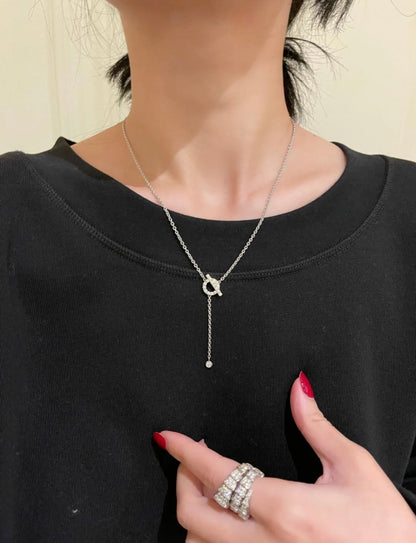 [⭐Spark]FINESSE SILVER DIAMOND NECKLACE