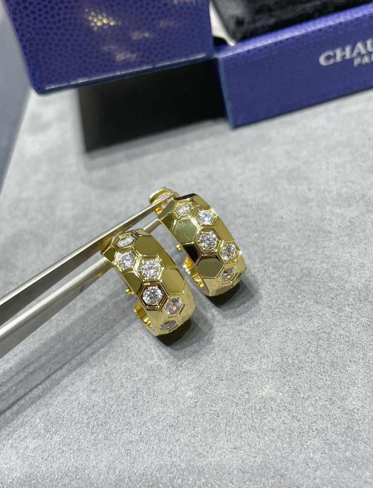 [⭐Spark]BEE LOVE DIAMOND HOOP EARRINGS