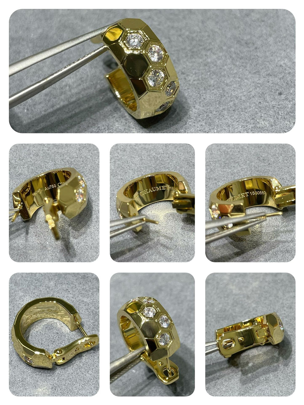 [⭐Spark]BEE LOVE DIAMOND HOOP EARRINGS