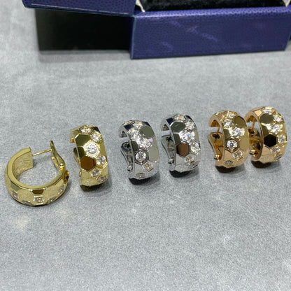 [⭐Spark]BEE LOVE DIAMOND HOOP EARRINGS