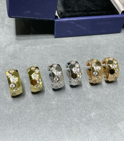 [⭐Spark]BEE LOVE DIAMOND HOOP EARRINGS
