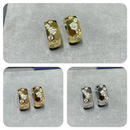[⭐Spark]BEE LOVE DIAMOND HOOP EARRINGS