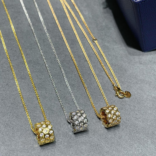 [⭐Spark]BEE LOVE DIAMOND PAVED 3 ROW NECKLACE