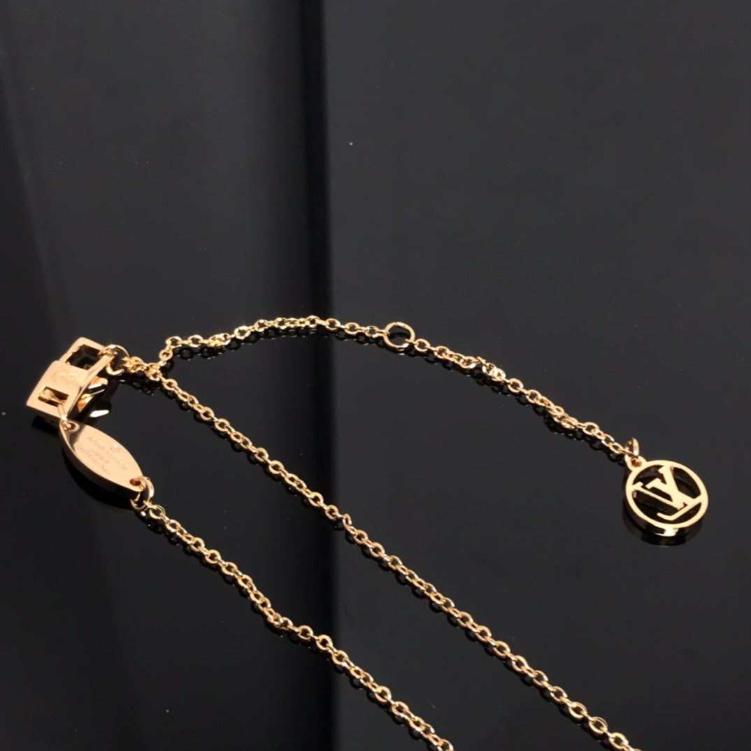 [⭐Spark]COLOR BLOSSOM PINK MOP SUN GOLD NECKLACE