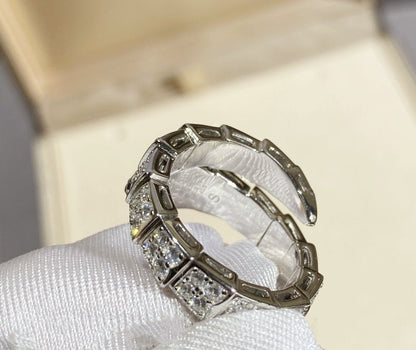 [⭐Spark]SERPENTI RING SILVER DIAMOND PAVED